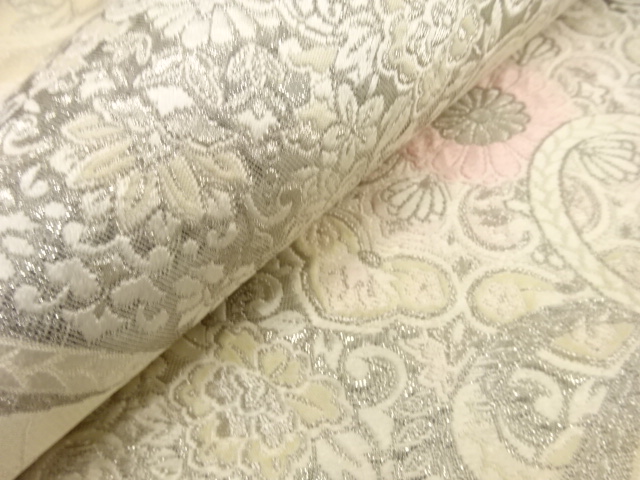 7499023: JAPANESE KIMONO / ANTIQUE FUKURO OBI / SILK / WOVEN